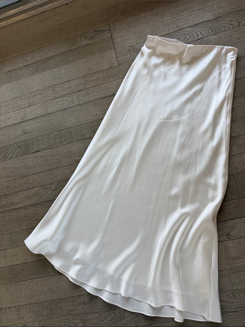 bec + bridge Cream Bias-Cut Maxi Skirt